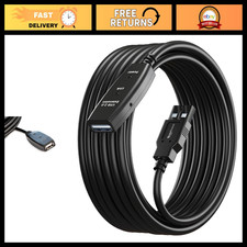 32ft Active USB 2.0 Extension Cable Male to Female with Signal Booster - 10m Rep picture