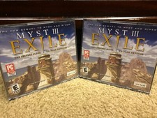 (2) Myst III Exile (PC, 2001) 4-disc plus manual Jewel Case PC Magazine label picture