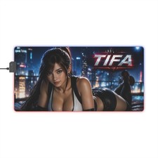 PC Gaming Desk Mat Tifa Lockhart RGB LED Mouse Pad Keyboard Mat Gamer Decor picture