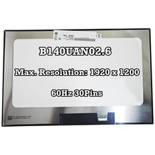 B140UAN02.6 14 inch Laptop Slim LCD Screen Display 1920×1200 New Replacement 30P picture