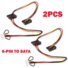 2PC 6-Pin To 2-Port HDD SATA Power Socket Cable Conector For Acer Computer HOT picture