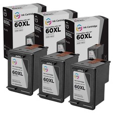 LD Reman Replacement Ink Cartridges for HP CC641WN (HP 60XL) HY Black 3pk picture