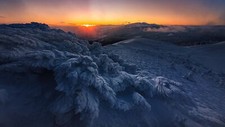 Landscape nature sunlight snow ice cold winter low Custom Gaming Mat Desk picture