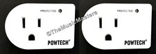 2X Single Outlet AC Wall Plug Surge Protector Power Suppressor 245 Joules 1875W picture