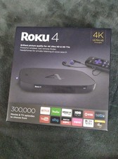 Roku 4 #4400R 4K UHD Streaming Media Player - Tested - W/ Original Box  picture