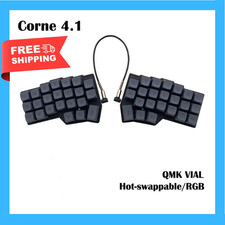 Corne V4.1 Split Ergonomic Mechanical Keyboard Hot-Swappable RGB QMK VIA Pro PC picture
