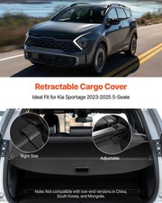 Retractable Cargo Cover, Premium Leather Texture Trunk Cover, Anti-Peeping Lugga picture