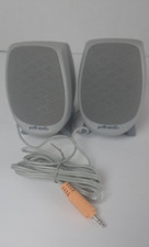 Vintage Polk Audio Speakers HIPS Computer PC Wired Left Right Set Desktop Used picture