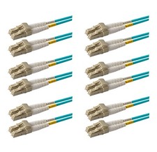 6 Pack 5 Meter Multimode OM4 Duplex LC to LC Fiber Patch Cable Fast Shipping picture