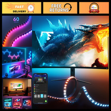 RGBIC Gaming Monitor Backlight - LED Strip Lights for 27-34 Inch PC Setup picture