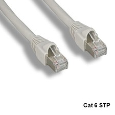KNTK Gray 10ft Cat6 STP Cable Shielded 24AWG 550MHz Router Networking RJ45 picture