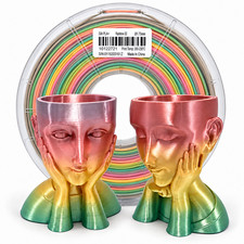 10-Pack SUNLU Silk PLA+ Rainbow 02 3D Printer Filament 1.75mm 1KG Shiny Gradient picture