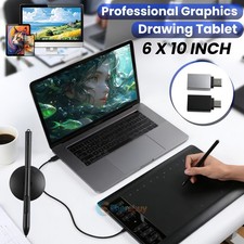 10x6inch Graphics Drawing Tablet Battery-free Stylus 8192 Pen Pressure Brand New picture