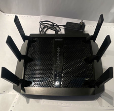 NETGEAR Nighthawk X6 Tri-Band WiFi Router R8000 AC3200 4-Port LAN w/ Adapter picture