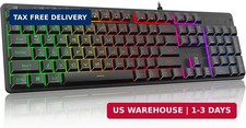 Redragon K521 Upgrade Rainbow LED Gaming Keyboard, 104 Keys Wired Mechanical Fee picture