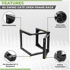 9U Swing Gate Server Rack - Wall Mount IT & AV Equipment picture