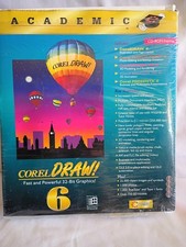Vintage Microsoft Windows 95 Corel Draw 6 Fast & Powerful 32-Bit Graphics 4 Disc picture