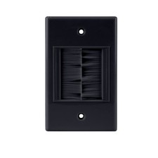 Construct Pro Single-Gang WideMouth Decor Brush Plate Black Plate Black Brush picture