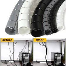 1M/2M Spiral Cable Protector Wire Organizer Flexible Cord Management Tube 16/10m picture