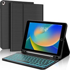 BORIYUAN Ipad 10.2 Inch Case with Keyboard, Detachable Bluetooth Keyboard  picture