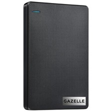 GAZELLE High-Speed 1TB Ultra Slim Portable External Hard Drive - 1 TB, Black picture