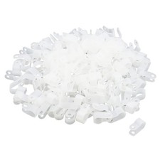 200Pcs 3/8 Inch R-Type Cable Clamps Nylon Cable Organizer Clips picture