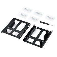 2 PCS DoubleDeck HDD SSD Mounting Bracket 2.5 To 3.5 Inch Adapter Holder picture