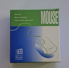 Computer Mouse Corded Microsoft Windows Compatible 1990's Vintage New picture