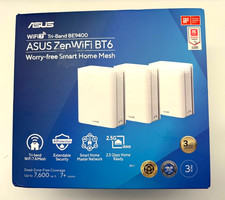 ASUS ZenWiFi BT6 WiFi 7 Mesh Router - Tri-Band, 7.6k sq. ft. x2 WAN (3 PK) picture