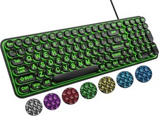 Large Print Backlit Keyboard, Wired USB Lighted Computer Keyboards with 7-Col... picture