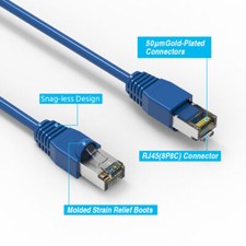 CommScope CS34P Shielded 50-350'FT CAT6 Ethernet network Copper Blue cable 23AWG picture