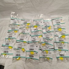 29 Pc. Panduit NK6X88MYL Cat-6A Punchdown Keystone Jack Module UTP RJ45 Yellow. picture