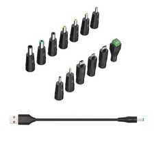Durable USB to DC 5V Power Cord, Universal DC 5.5x2.1mm Cable with 13 Connectors picture