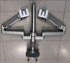 Humanscale M2/Flex Triple Monitor Arm System Heavy Duty Post Desk Mount Silver picture