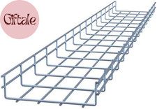 Wire Mesh Cable Tray, Electro Zinc Plated, Silver Steel, 1.97 X 7.88 X 59.06 Inc picture