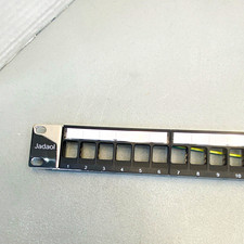 Jadaol 24-Port Cat 6A RJ-45 Shielded Blank Patch Panel 1U 19in Rack picture