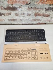 Soueto Wireless Keyboard WK713 2.4G USB Receiver Mac Windows PC Black New picture