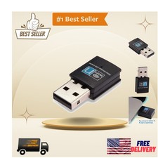 Enhanced Speed 300Mbps WiFi Network Adapter - Compatible with Windows & Mac picture