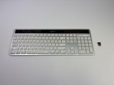 Logitech K750 Solar Powered Wireless Keyboard White Silver Mac W/ DONGLE TESTED picture