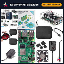 Raspberry Pi 4 Starter Kit with Fan Cooled Case & 7 Accessories - 4GB RAM, Clear picture
