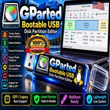 GParted Bootable USB | Partition Manager & Disk Utility Toolkit 64-Bit UEFI BIOS picture