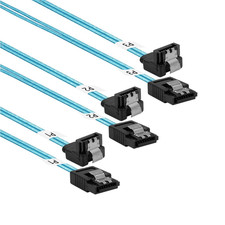 SATA-III Cable:24 Inch,3-Pack Thin SATA Right-Angle Cable 90-Degree picture