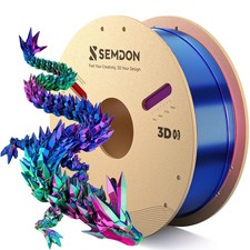 Tri-Color Gradient Rainbow Silk PLA Filament 1.75mm ±0.02mm for 3D Printers 1KG picture