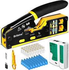 RJ45 Crimp Tool Kit Ethernet Crimper Cat5 Cat5E Cat6–Compatible Replacement picture