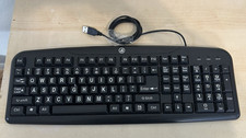 DI Easy-View Keyboard with Large Bold Letters and Spill Resistant - Black picture