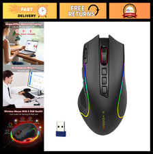 Premium Wireless Bluetooth Mouse, 8000 DPI, 6 RGB Backlit, Versatile Design picture