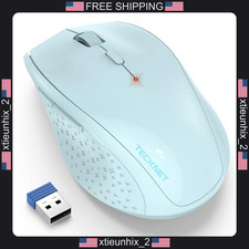 TECKNET Wireless Mouse 6-Button Ergonomic 4800 DPI Lightblue picture