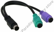 Lot10 Notebook/Laptop PS2 Y/Splitter Mouse&Keyboard Cable/Cord/Wire Adapter {K picture