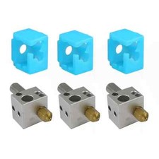 3PCS FLSUN Q5 3D Printer Hotend Kit Parts 4in1 Extruder Brass Nozzle Heat Block picture
