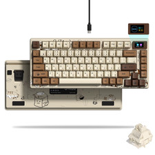 S-K80 75% Keyboard with Color OLED Display Mechanical Gaming Keyboard Hot Swap K picture